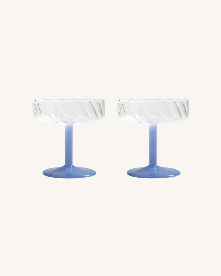 &Klevering - Twirl cups - Set of 2 | Blue