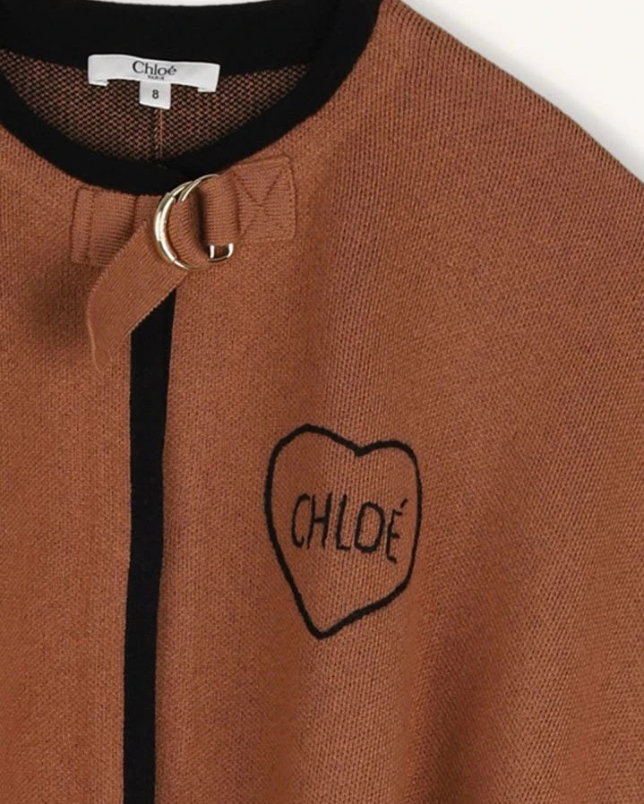Chloé - Organic Cotton Knit Cape | Caramel