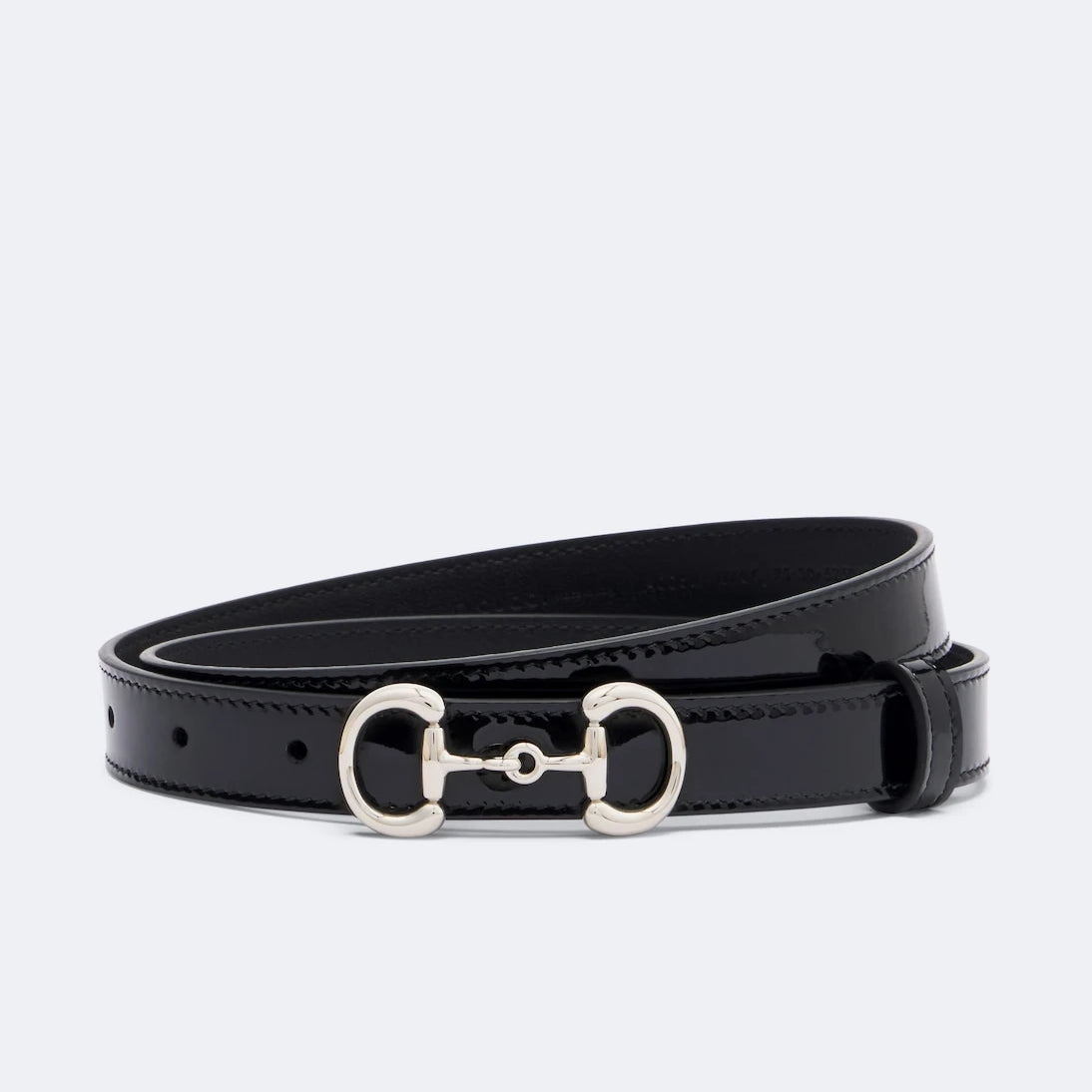 Gucci - Horsebit patent leather belt