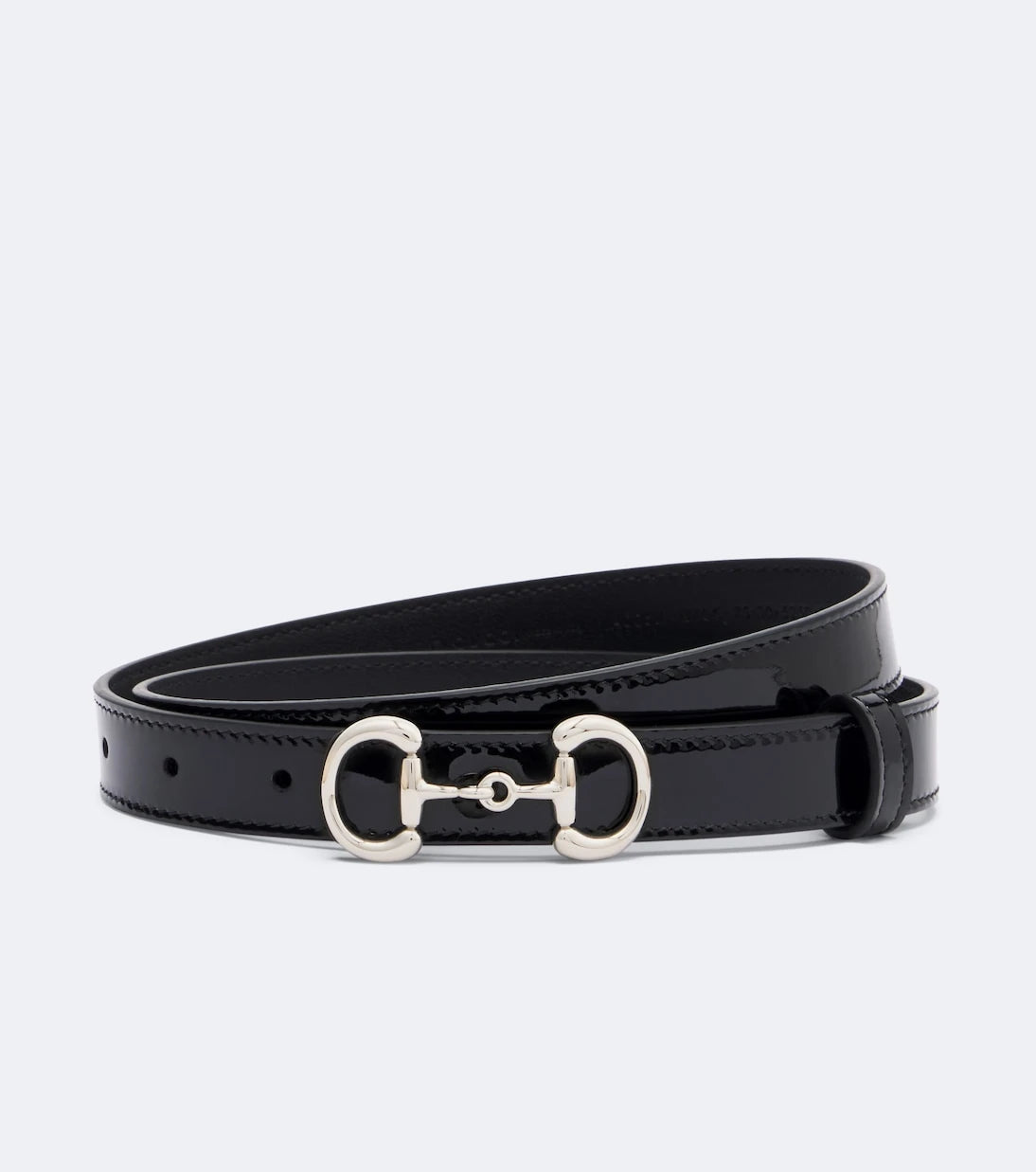 Gucci - Horsebit patent leather belt