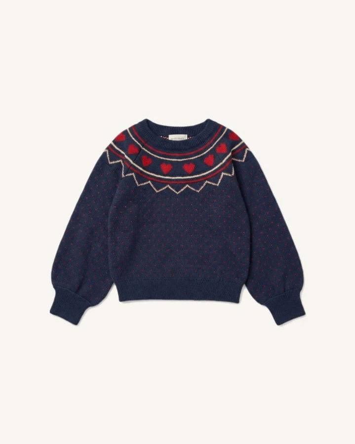 Louis Louise - Elias Polka Dot Sweater | Navy blue