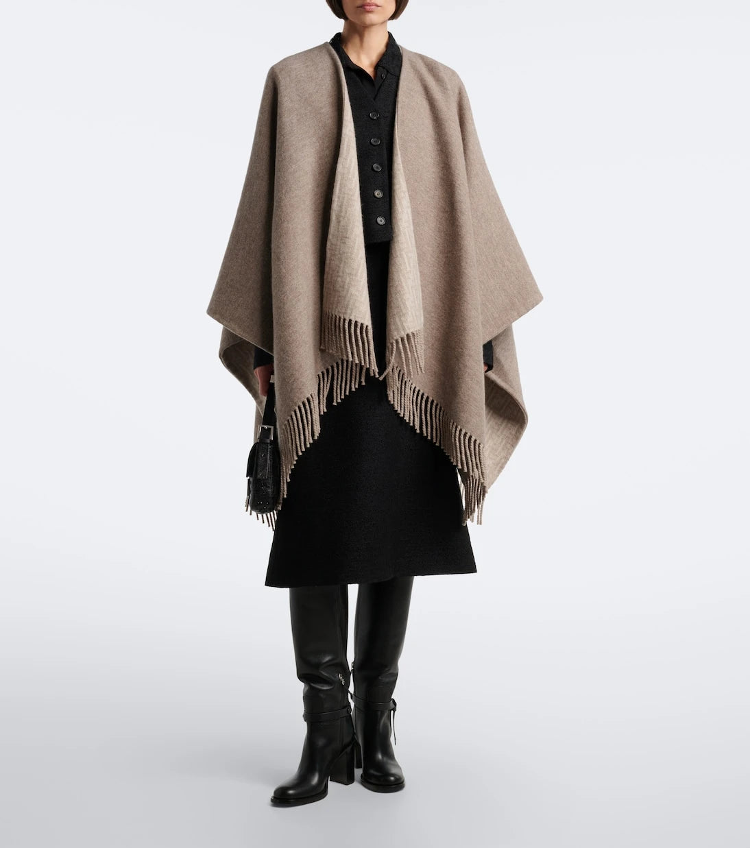 Fendi - Reversible wool and cashmere poncho