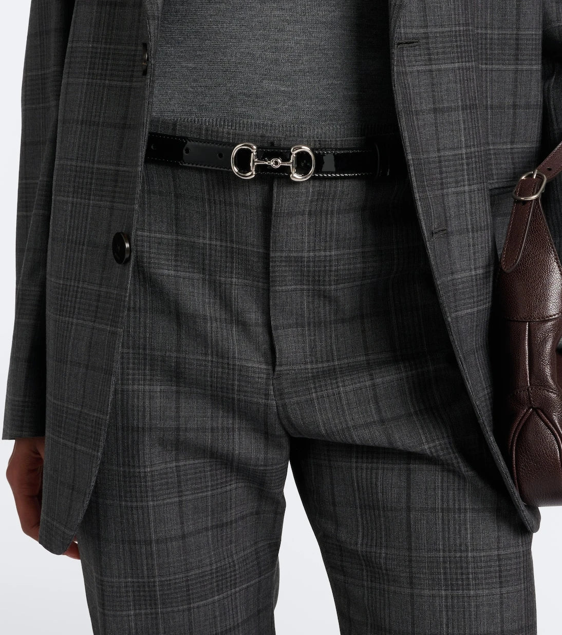 Gucci - Horsebit patent leather belt