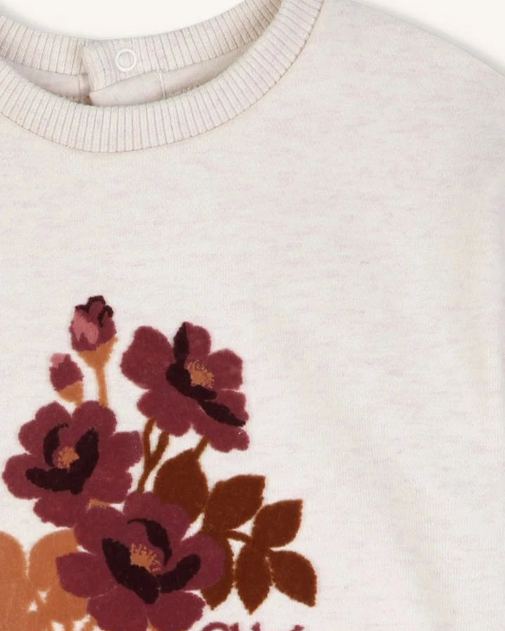 Chloé - Sweat Chiné Flowers Organic Cotton | Ecru