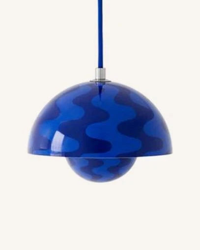 & Tradition - Flowerpot VP10 Pattern hanging lamp, Verner Panton | Cobalt