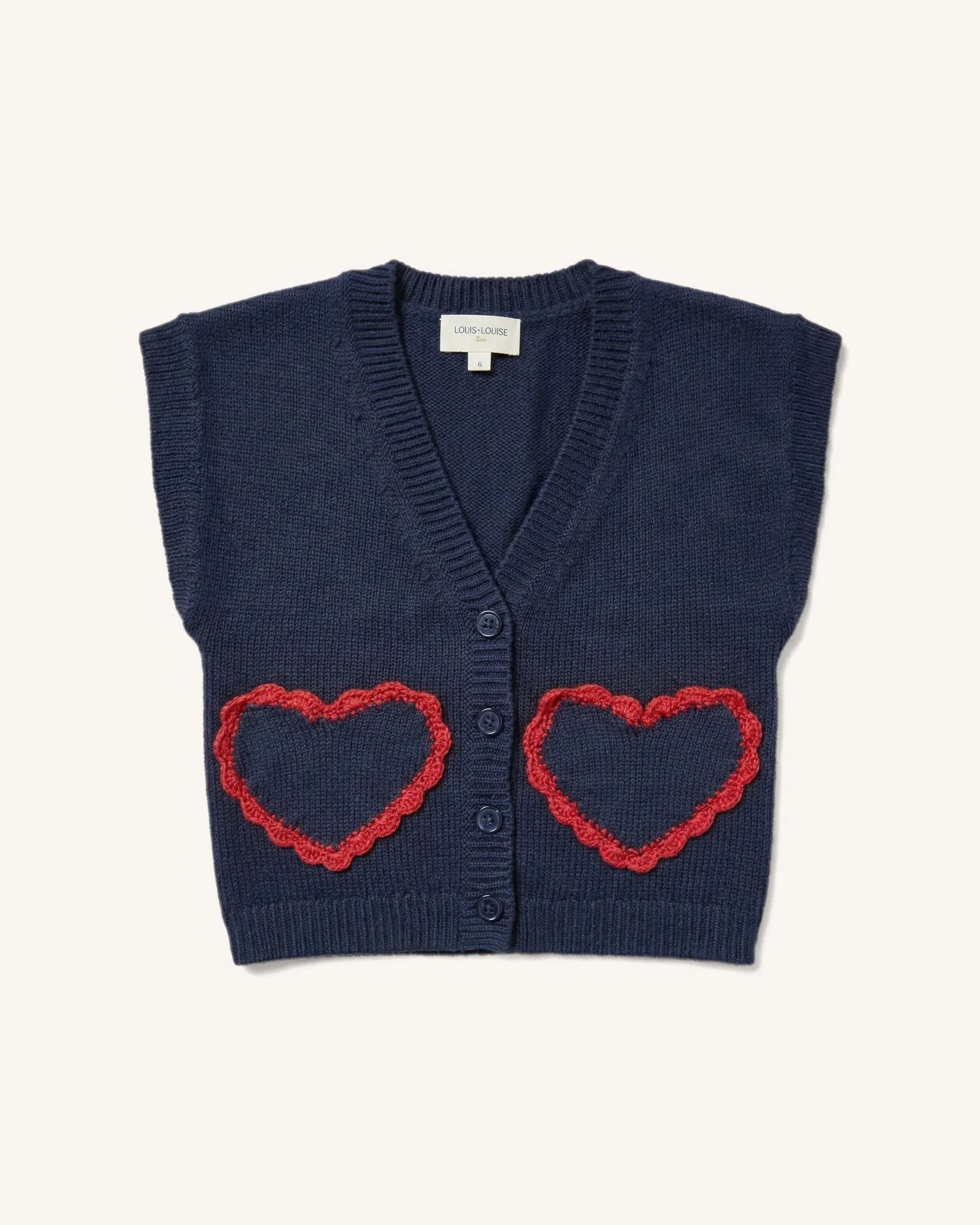 Louis Louise - Mimosette Sleeveless Cardigan | Navy blue