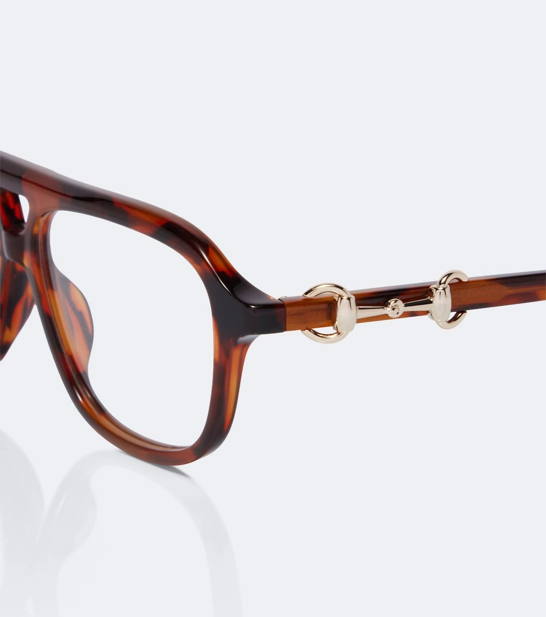 Gucci - Horsebit navigator glasses