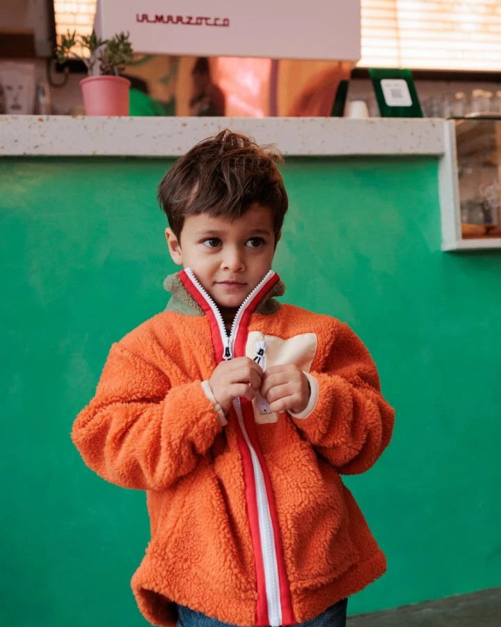 Hello Hossy - Fleece Zip Jacket  | Orange