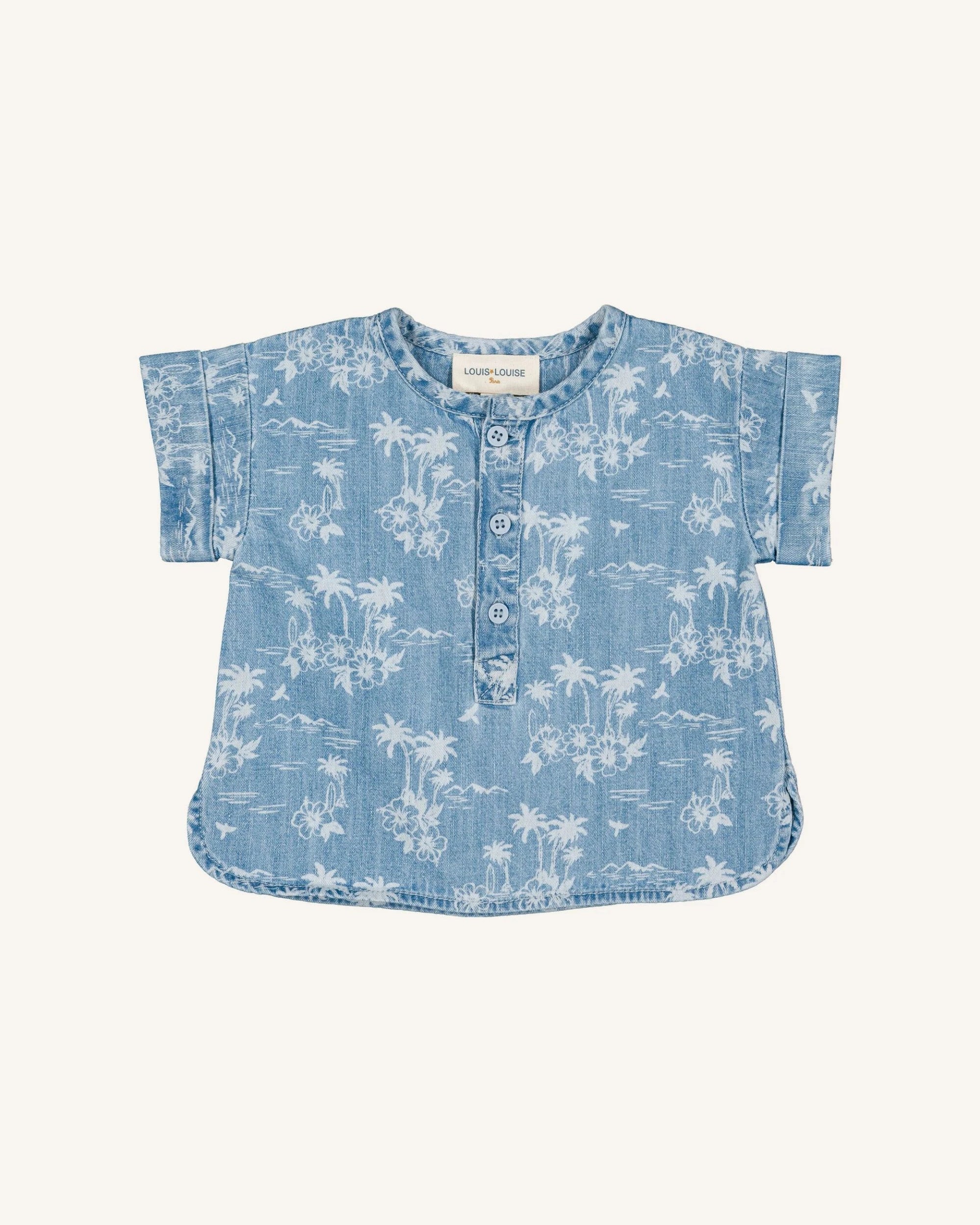 Louis Louise - Saul Hawaii Denim Shirt | Light Blue