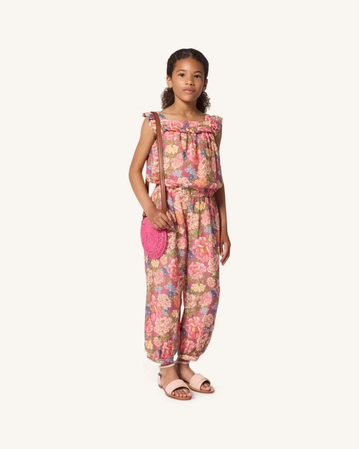 Chloé - Organic cotton floral jumpsuit | Dusty Pink