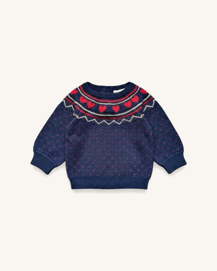 Louis Louise - Elias Polka Dot Sweater | Navy blue