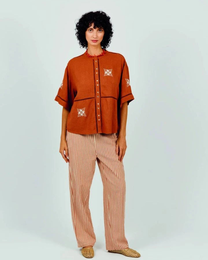 a.p - Transat Stripes Pants | Brown