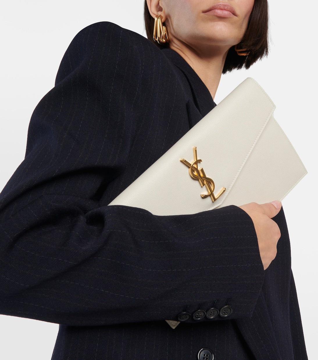 Saint Laurent - Uptown leather clutch