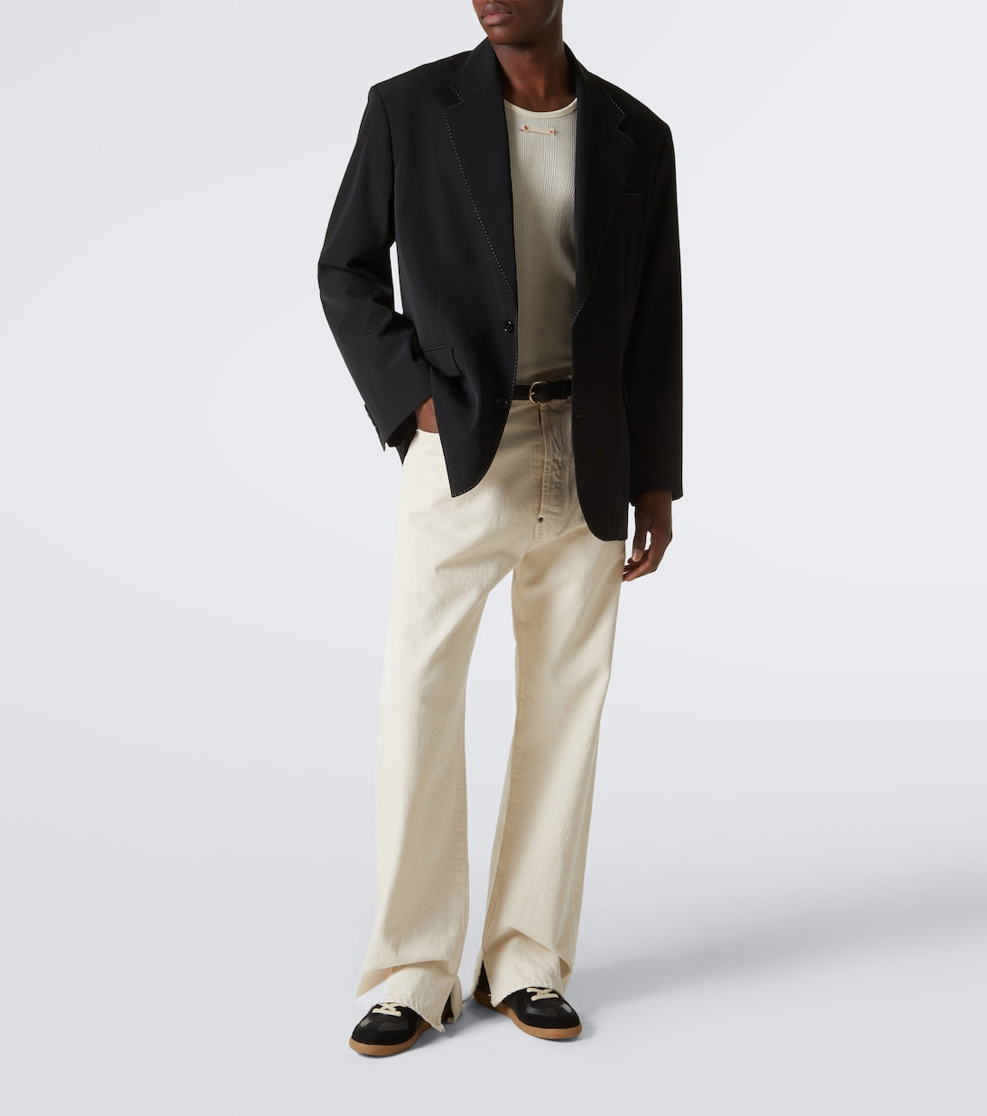 Maison Margiela - Replica leather and suede sneakers