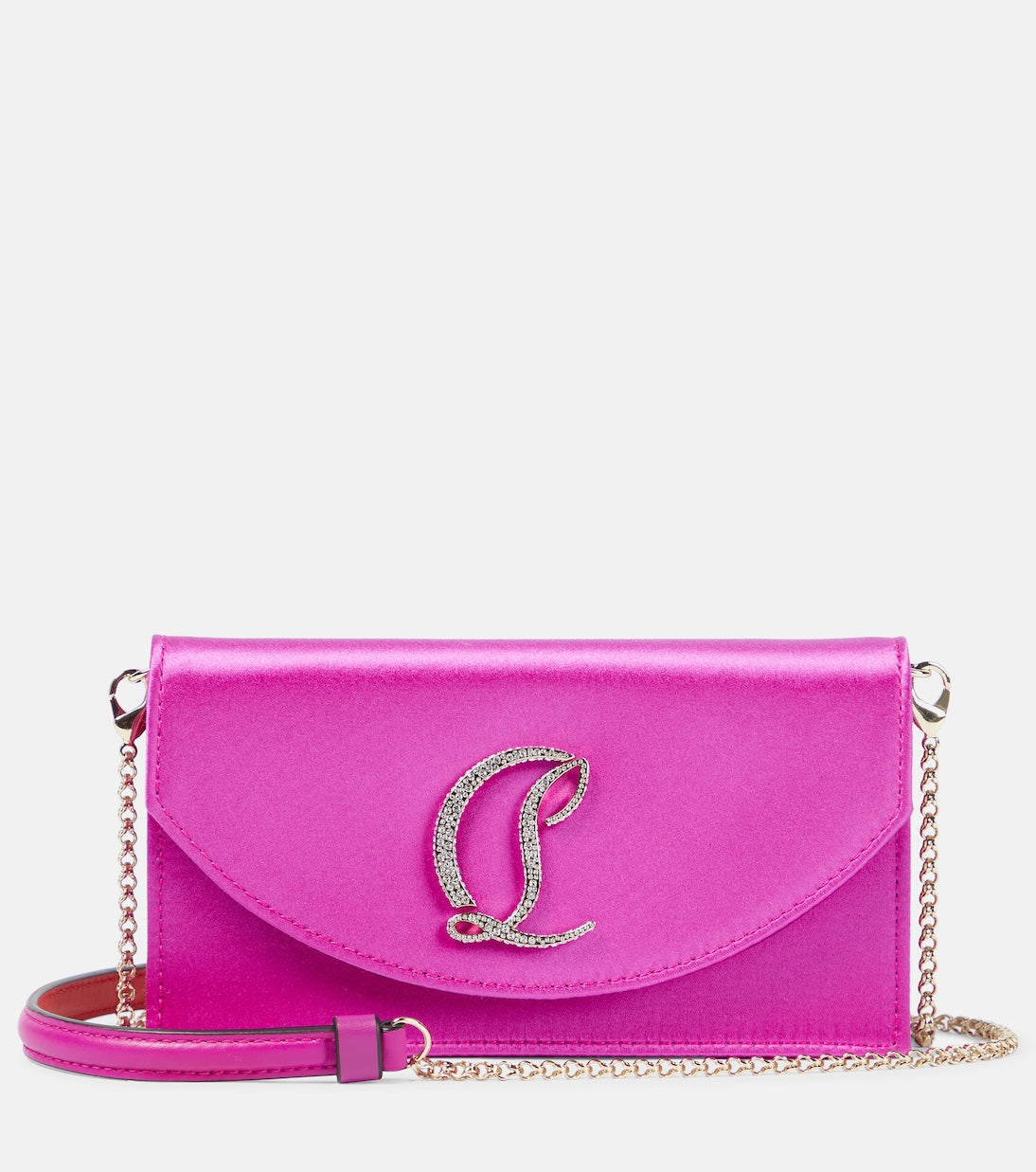Christian Louboutin - Loubi54 satin clutch