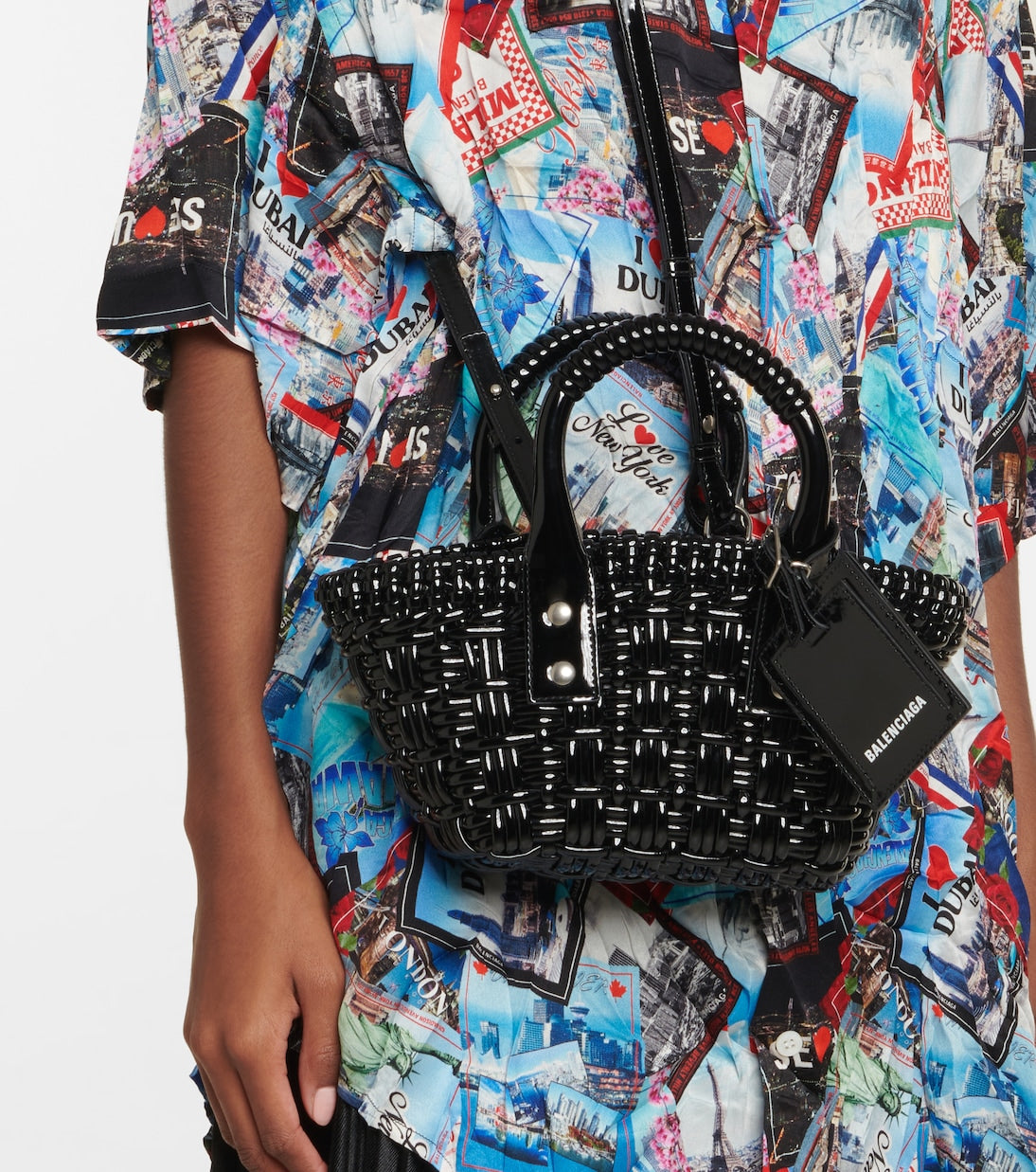 Balenciaga - Bistro XXS woven top-handle bag