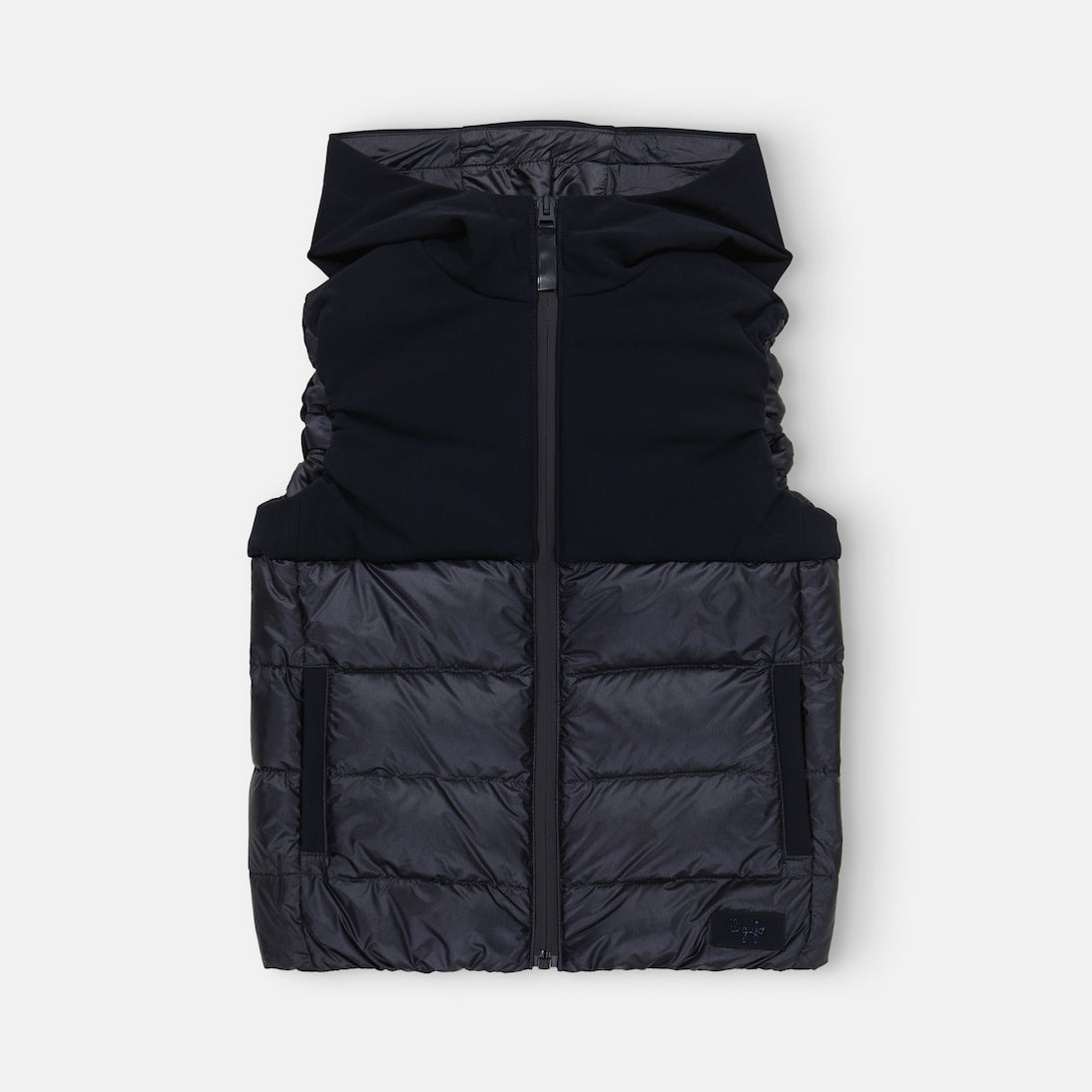 Il Gufo - Paneled hooded down vest
