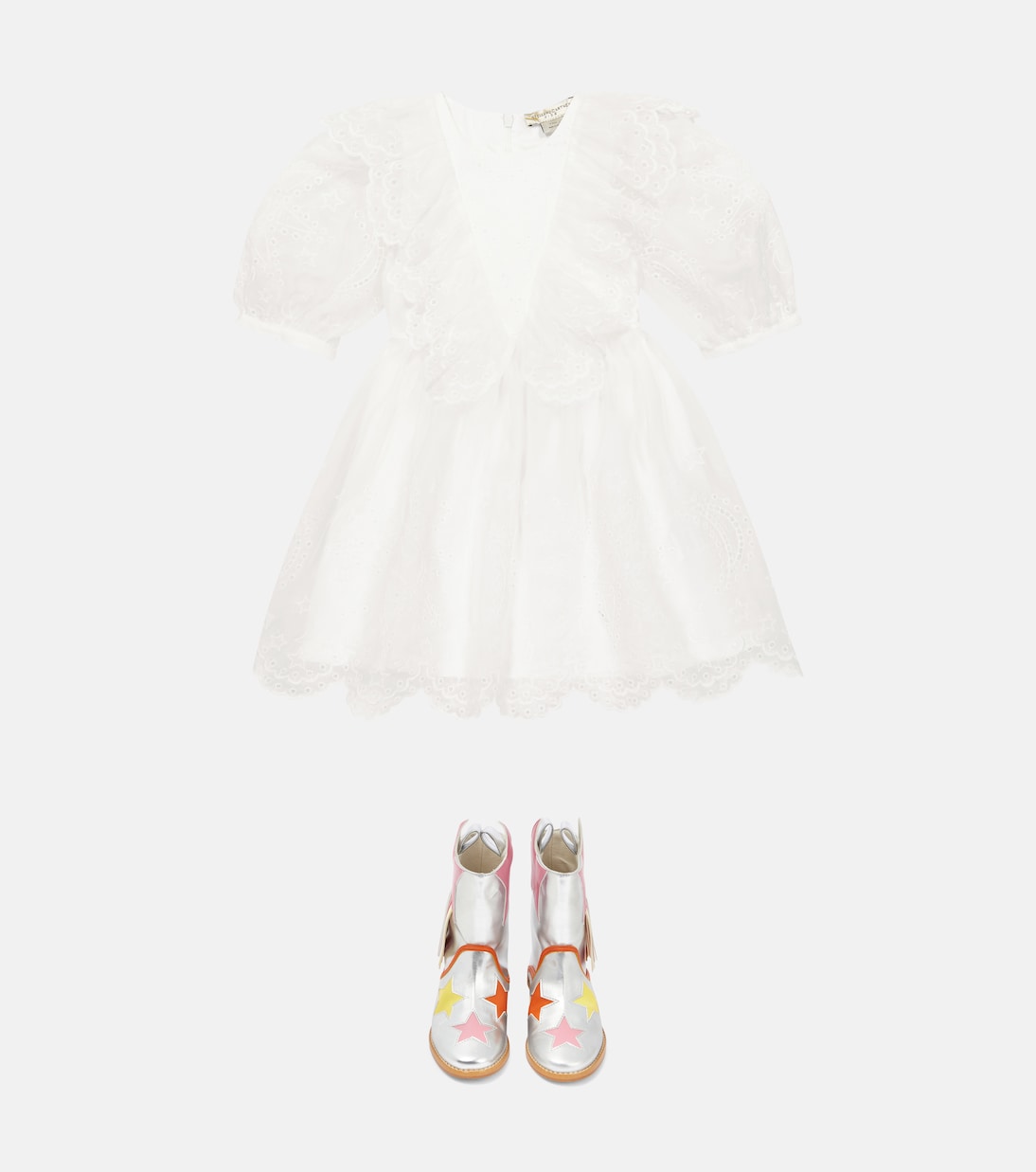Stella McCartney Kids - Baby embroidered silk dress