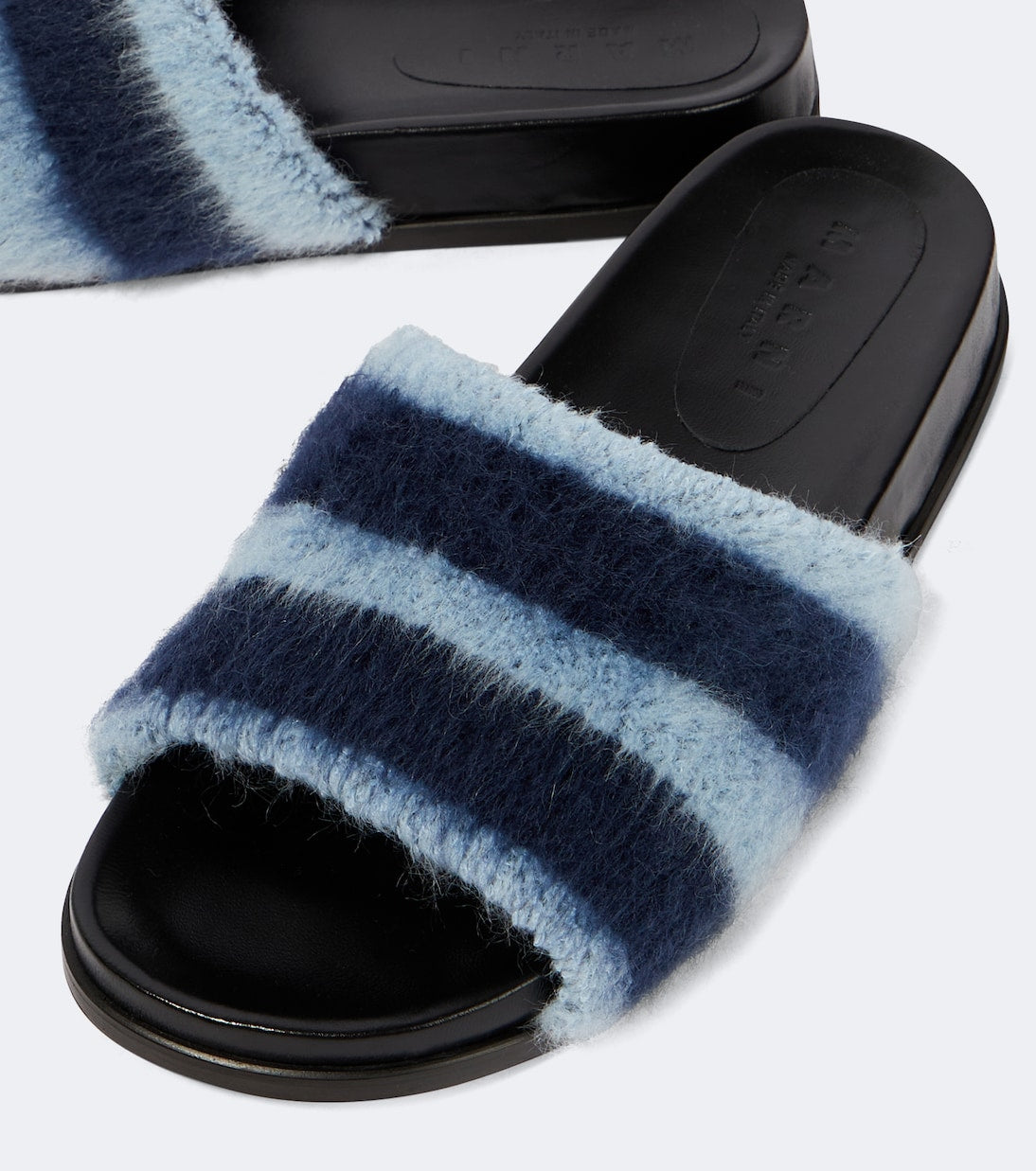 Marni - Fussbett striped slides