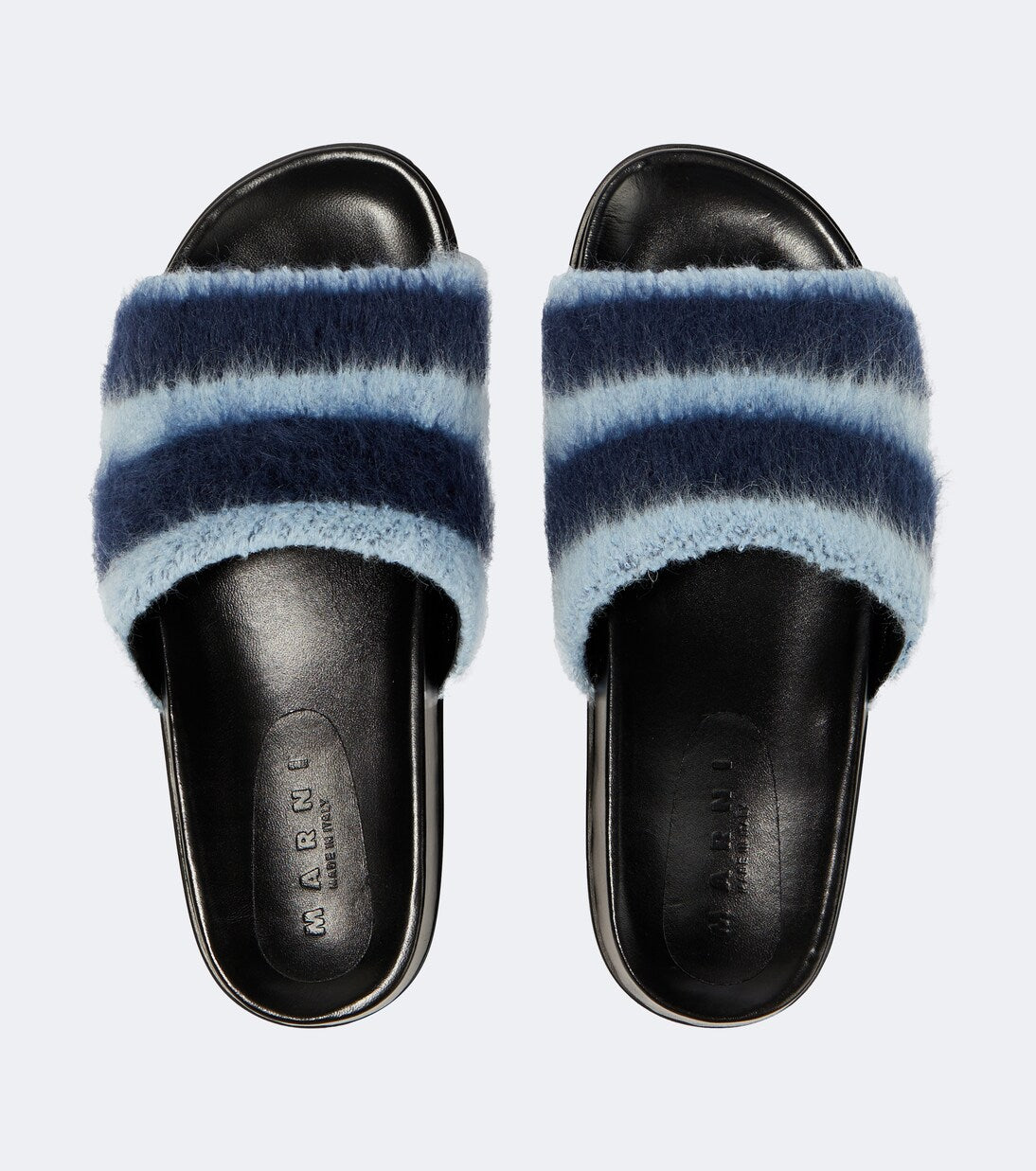 Marni - Fussbett striped slides