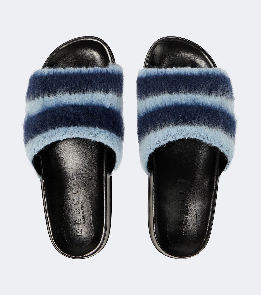 Marni - Fussbett striped slides