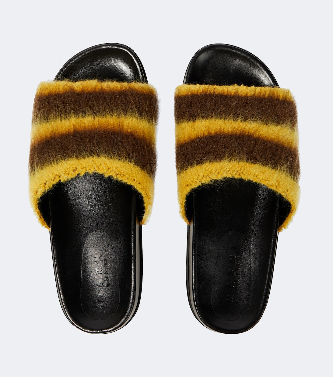 Marni - Fussbett striped slides