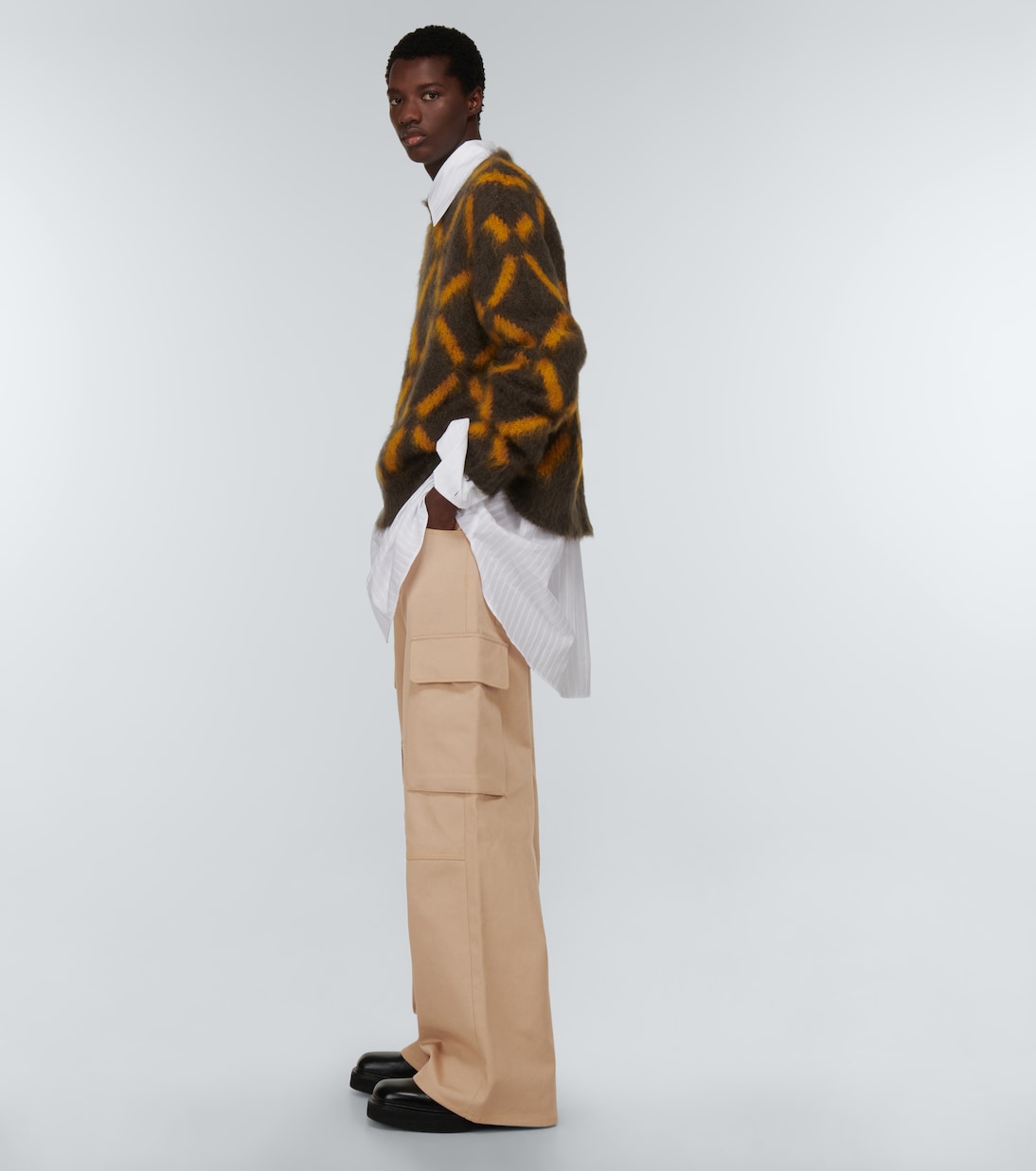Marni - Wide-leg cotton gabardine cargo pants