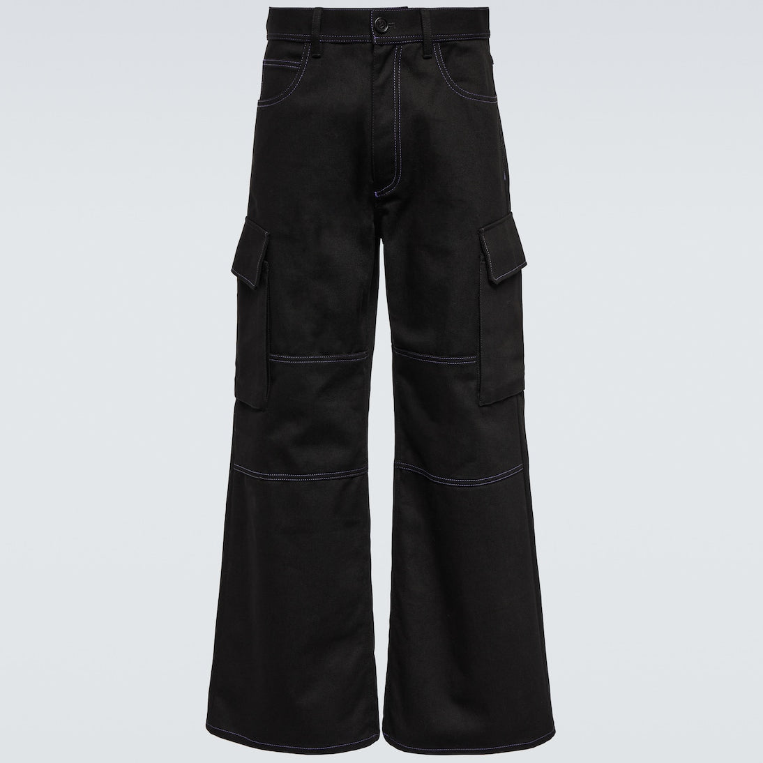 Marni - Wide-leg cotton gabardine cargo pants