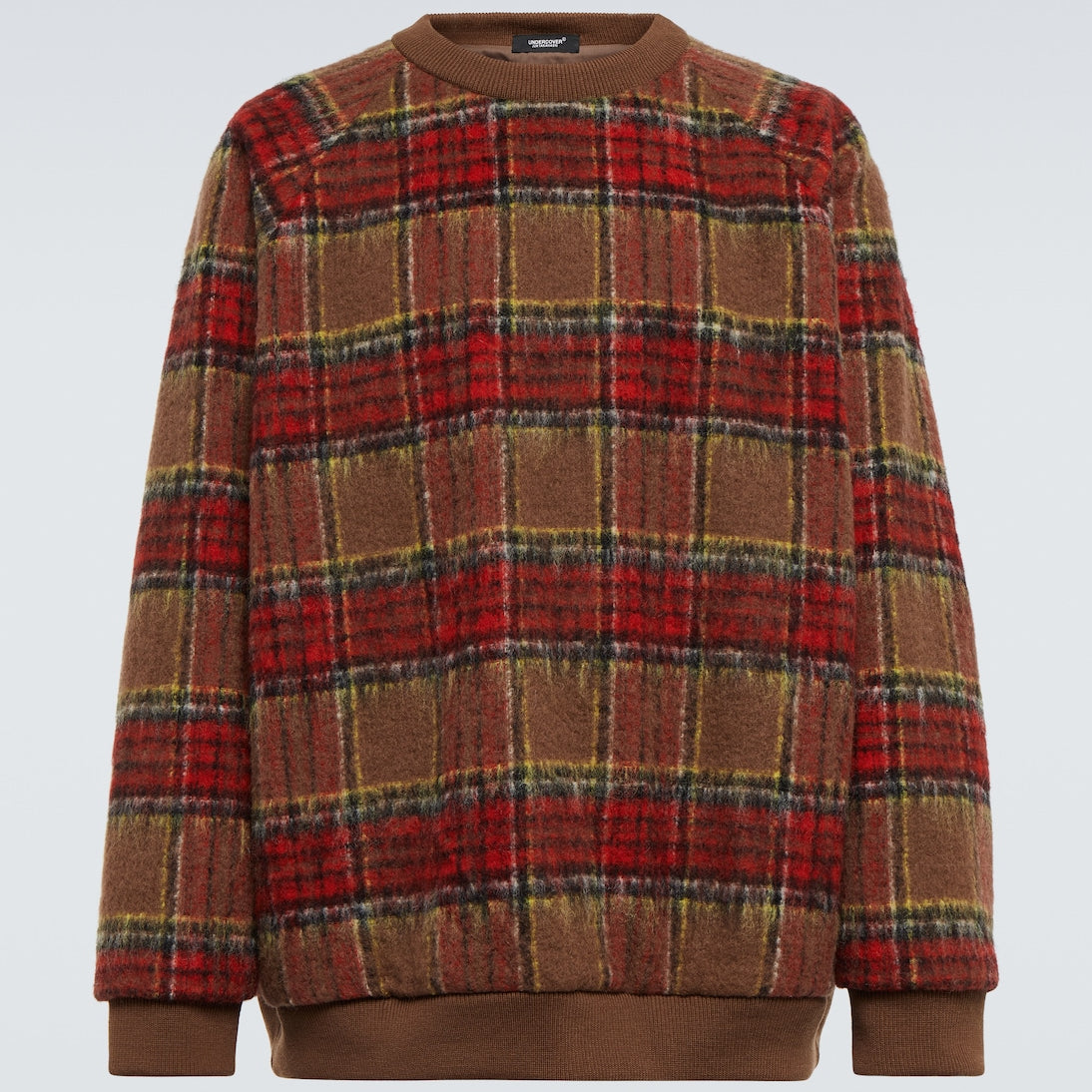 Undercover - Checked wool-blend flannel sweater