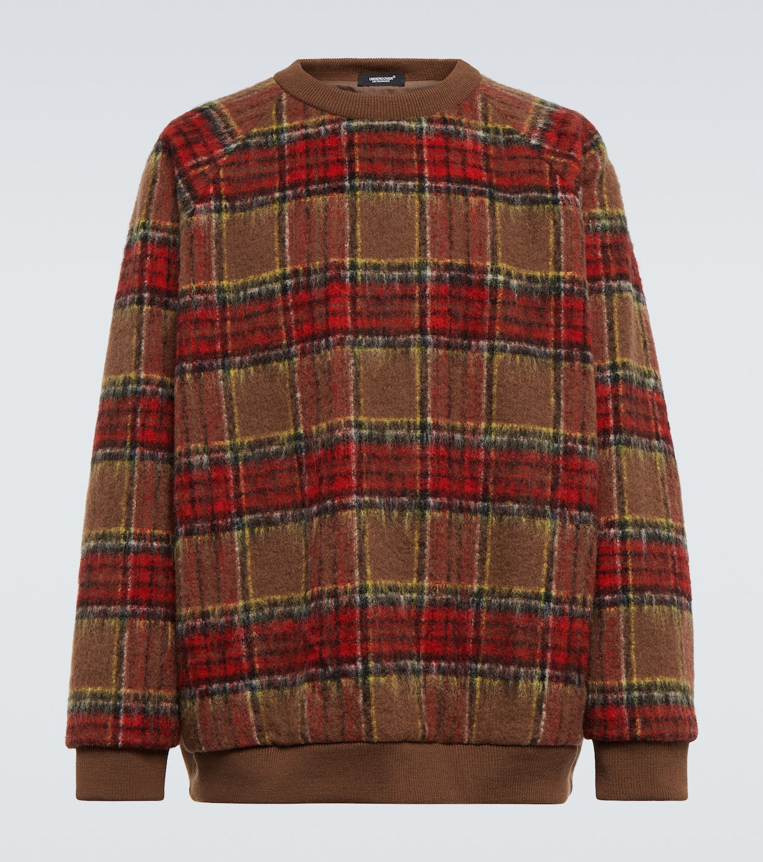 Undercover - Checked wool-blend flannel sweater