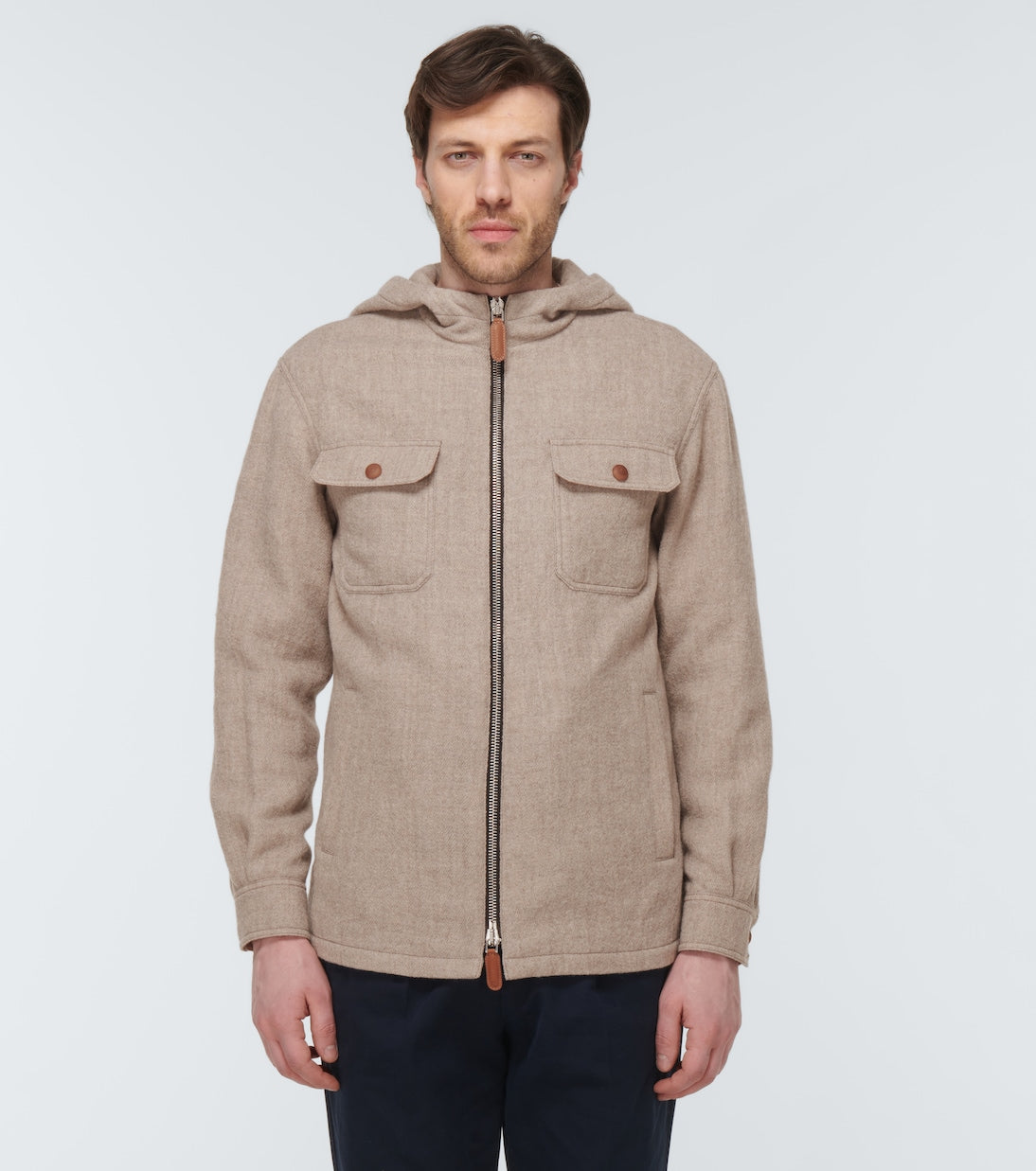 Giorgio Armani - Hooded virgin wool blouson