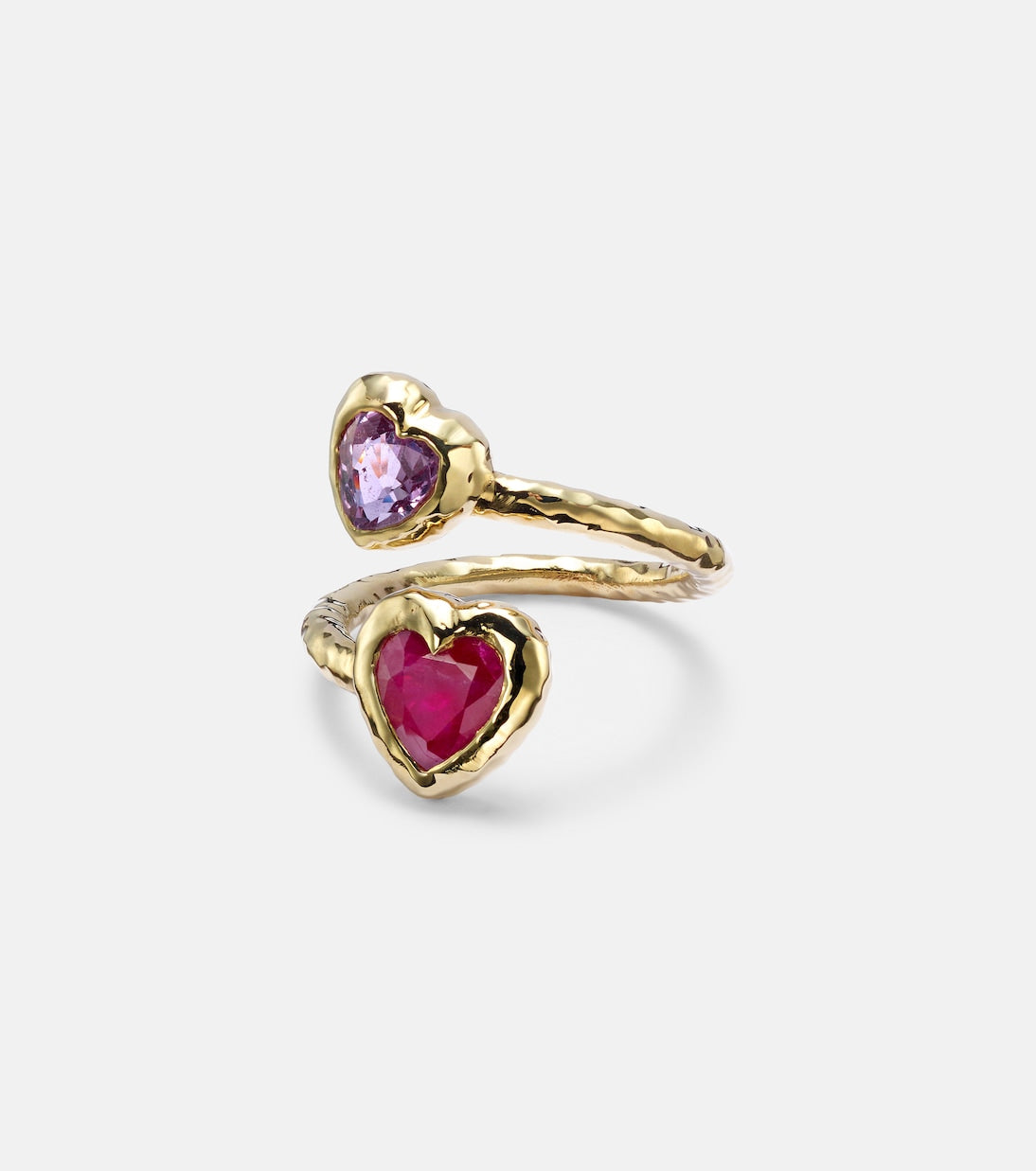 Octavia Elizabeth - Moi and Toi 18kt gold ring with sapphires and rubies