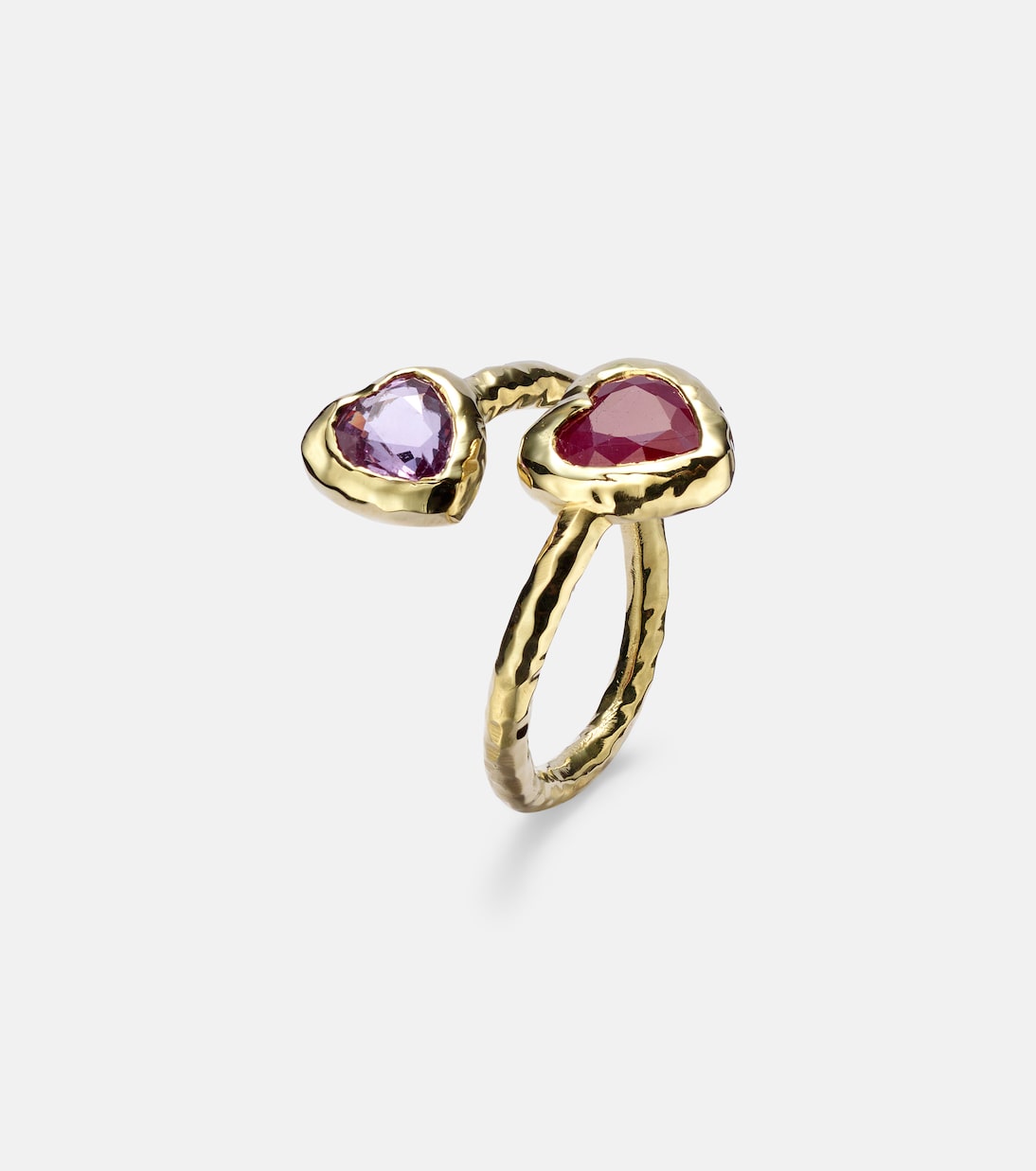 Octavia Elizabeth - Moi and Toi 18kt gold ring with sapphires and rubies