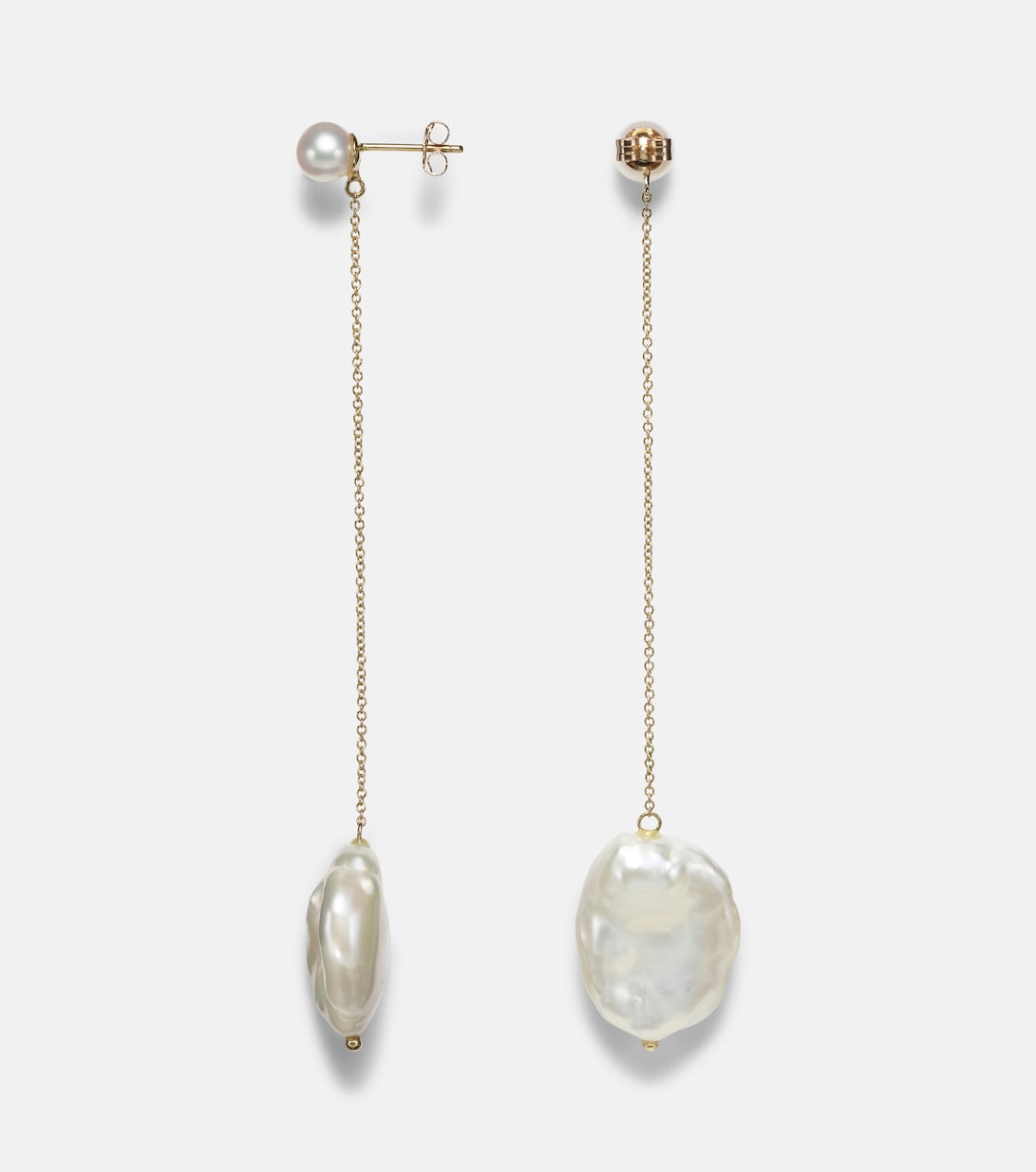Mateo - 14kt gold drop earrings with pearls