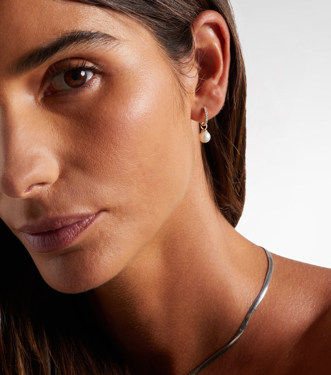 Mateo - 14kt gold earrings with diamonds and detachable pearls