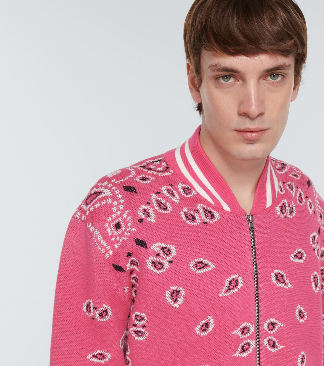 Alanui - Bandana jacquard cotton bomber jacket