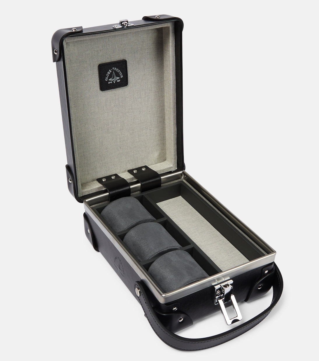 Globe-Trotter - Centenary leather-trimmed watch case