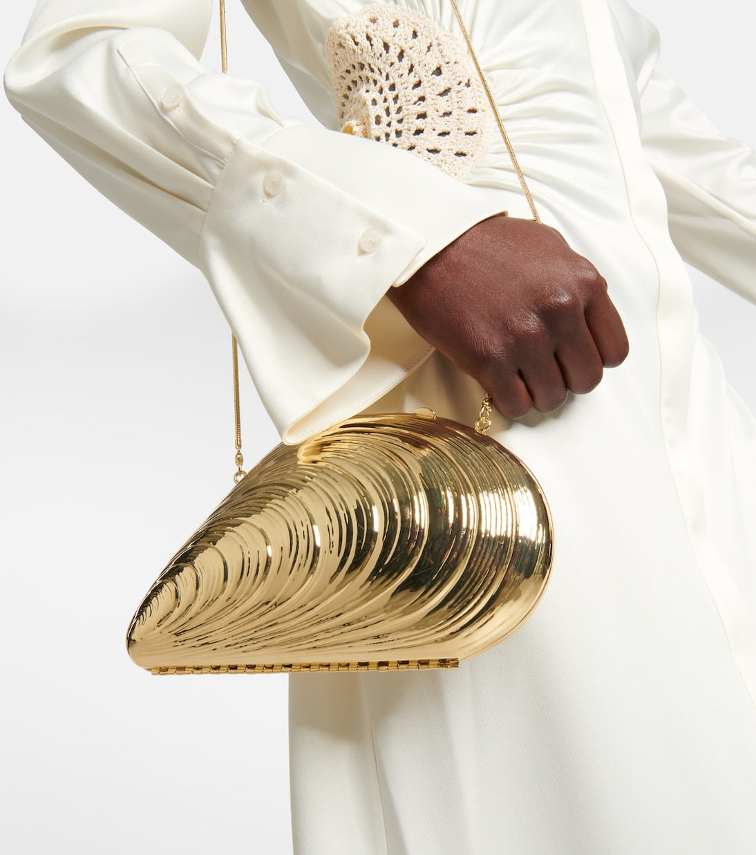 Simkhai - Bridget metal shell clutch