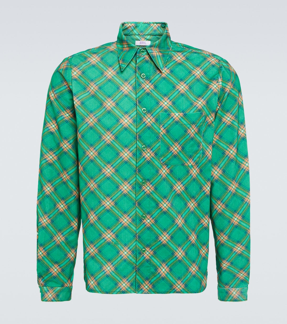ERL - Checked cotton corduroy shirt