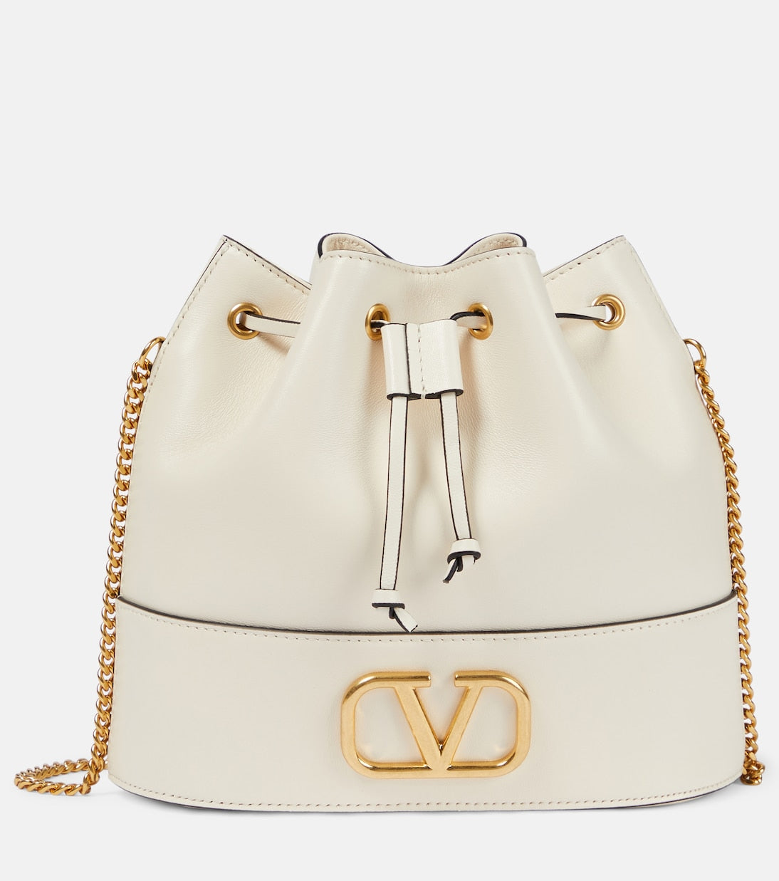 Valentino Garavani - VLogo Signature Small leather bucket bag