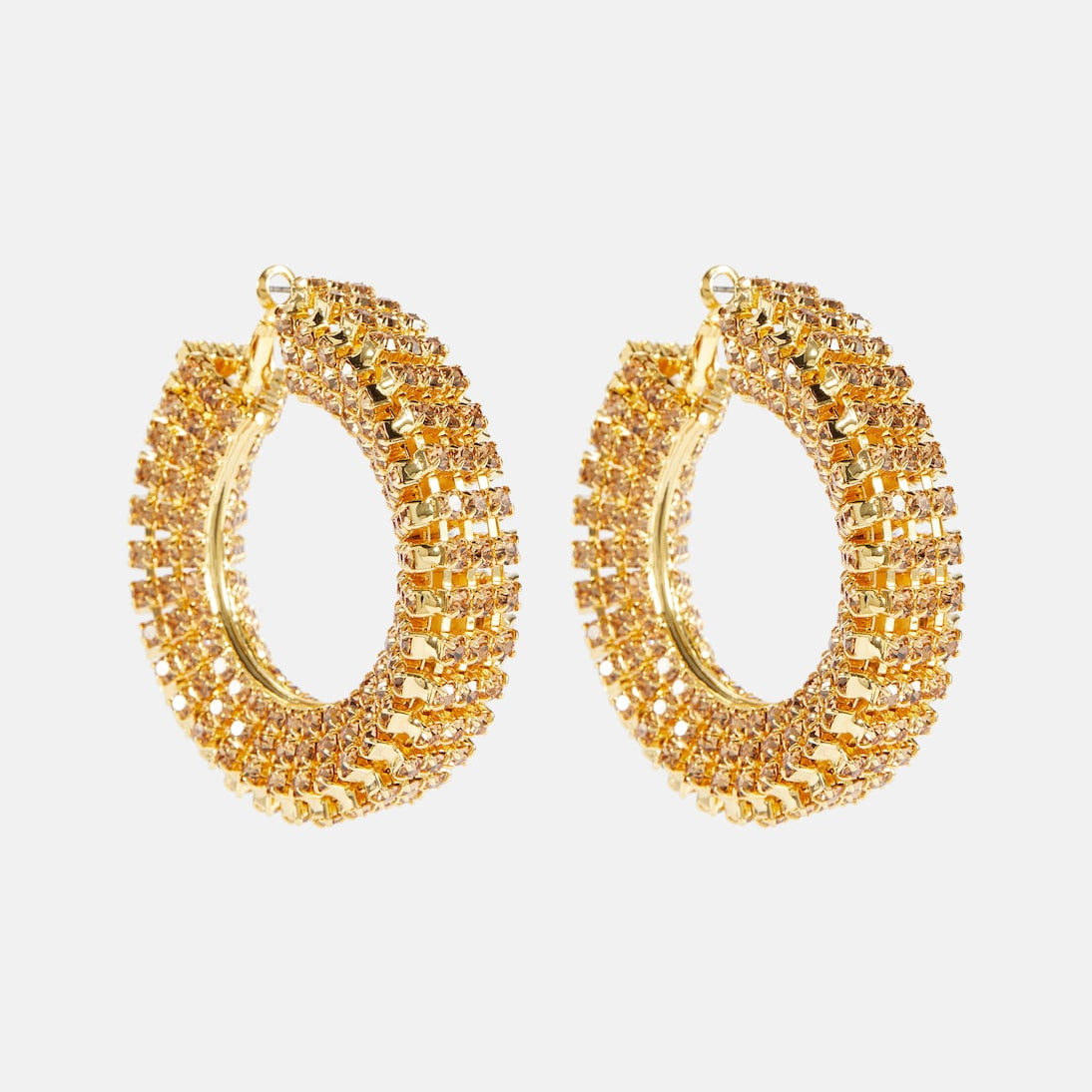 Magda Butrym - Crystal-embellished hoop earrings