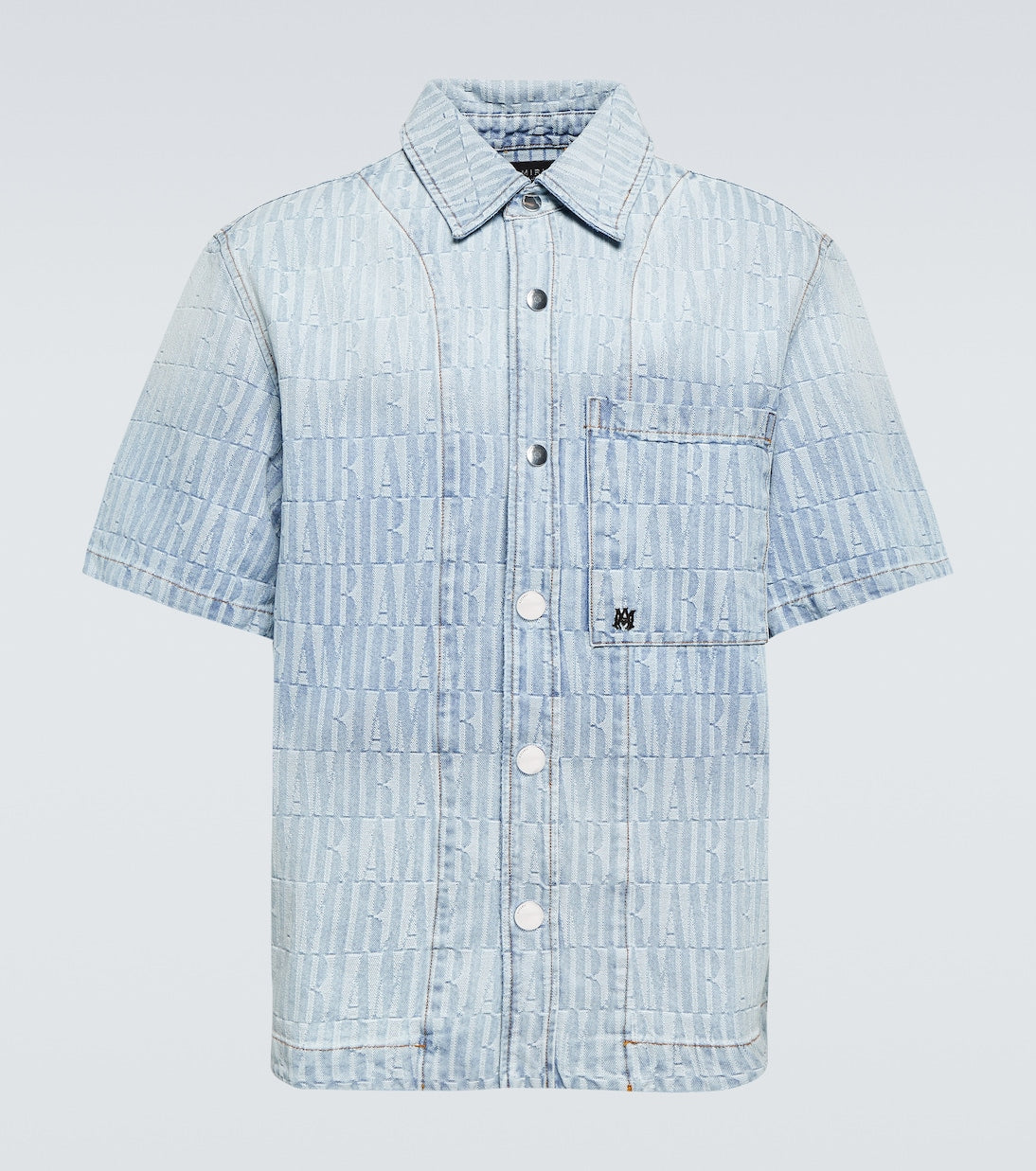 Amiri - Logo jacquard denim shirt