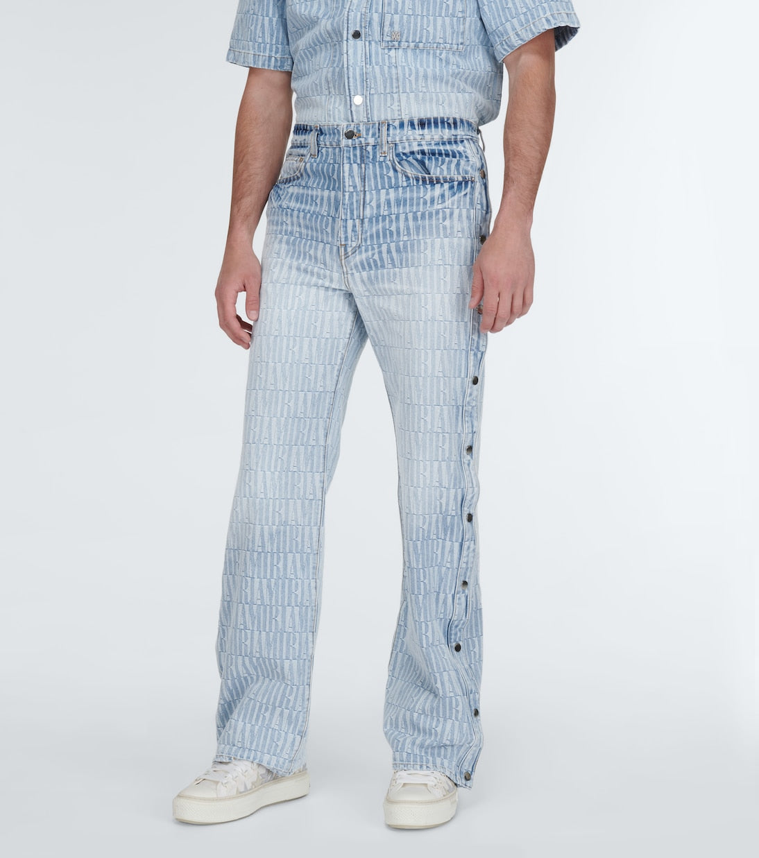 Amiri - Logo jacquard denim pants