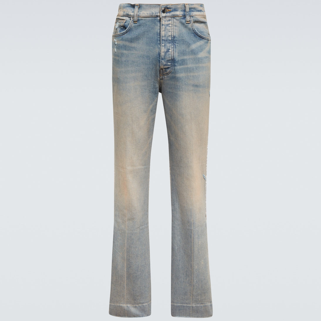 Amiri - Distressed embellished denim jeans