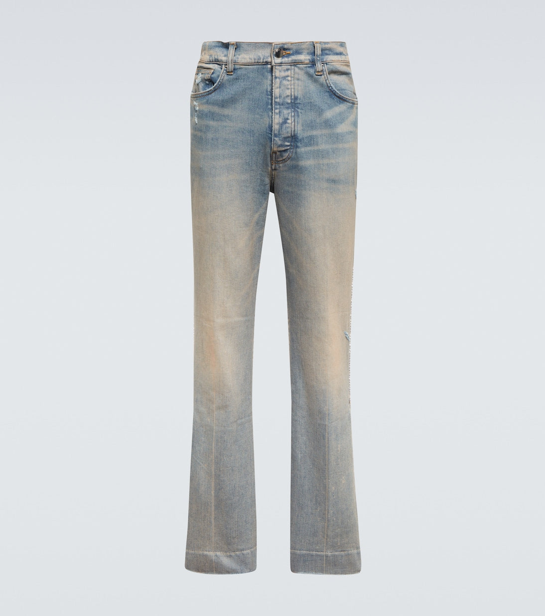 Amiri - Distressed embellished denim jeans