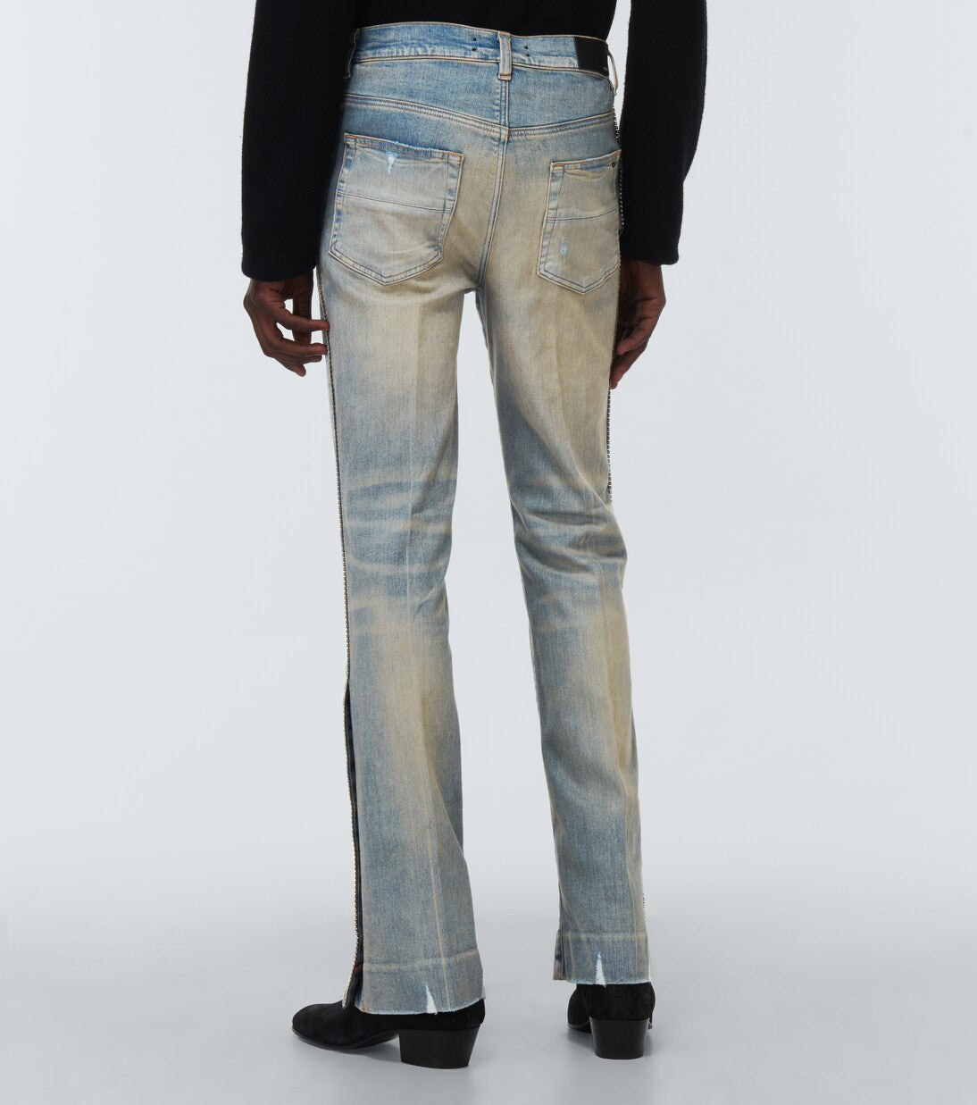 Amiri - Distressed embellished denim jeans