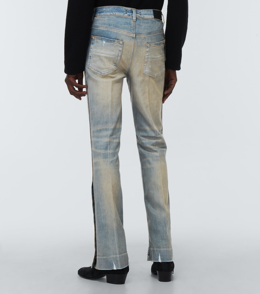 Amiri - Distressed embellished denim jeans