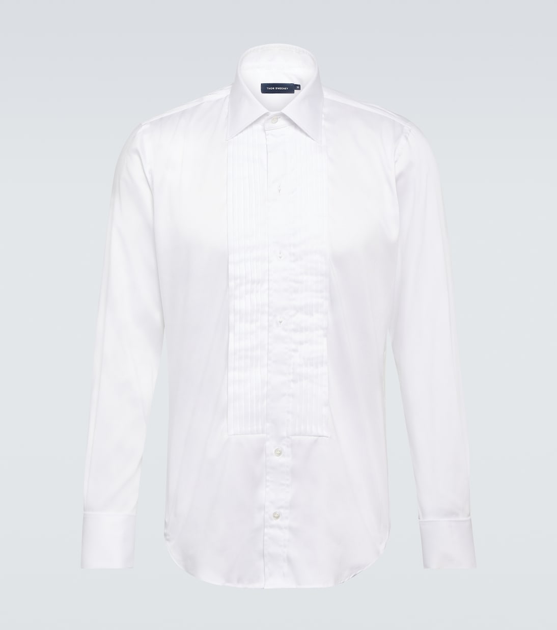 Thom Sweeney - Cotton-blend poplin tuxedo shirt