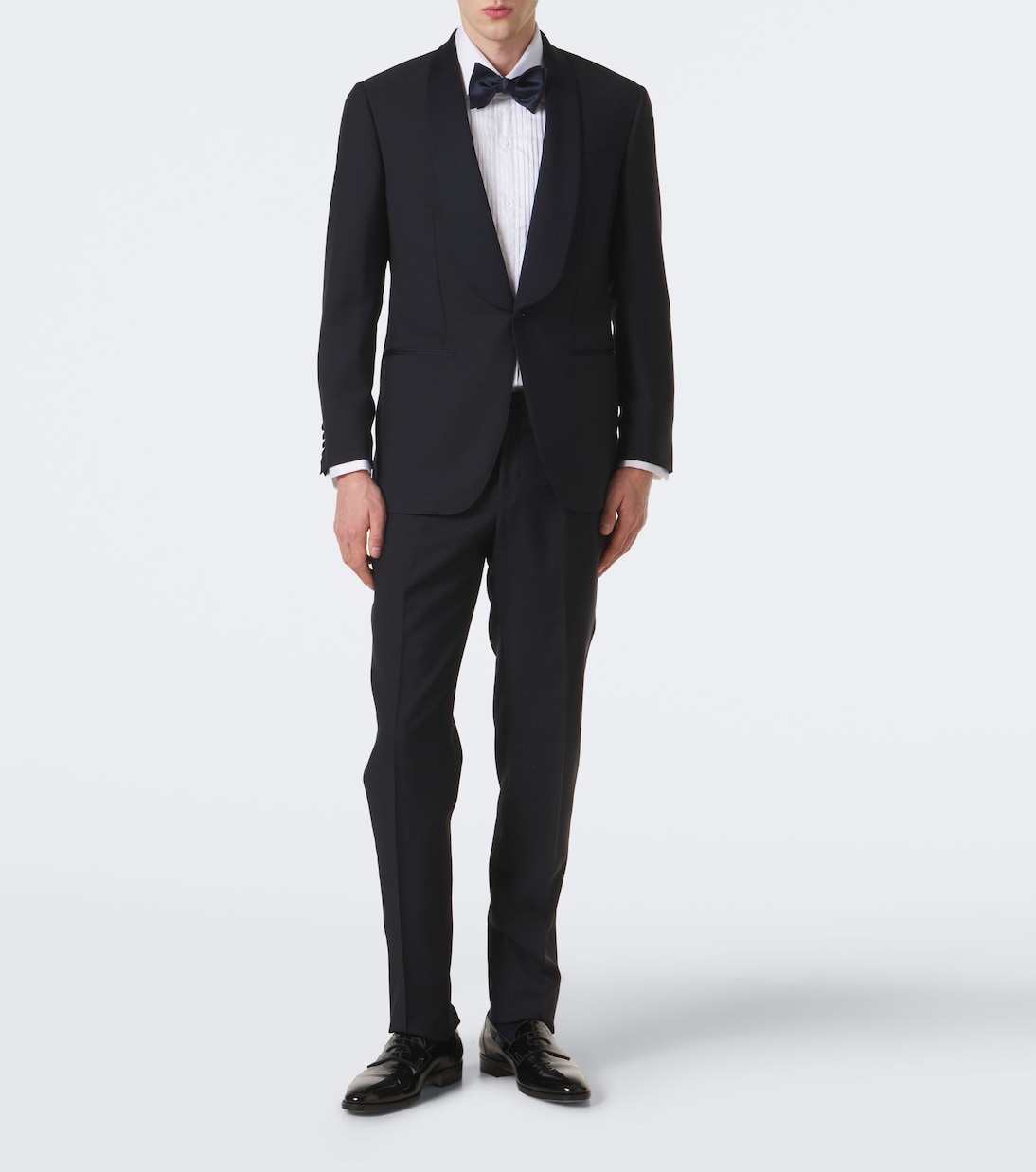 Thom Sweeney - Cotton-blend poplin tuxedo shirt