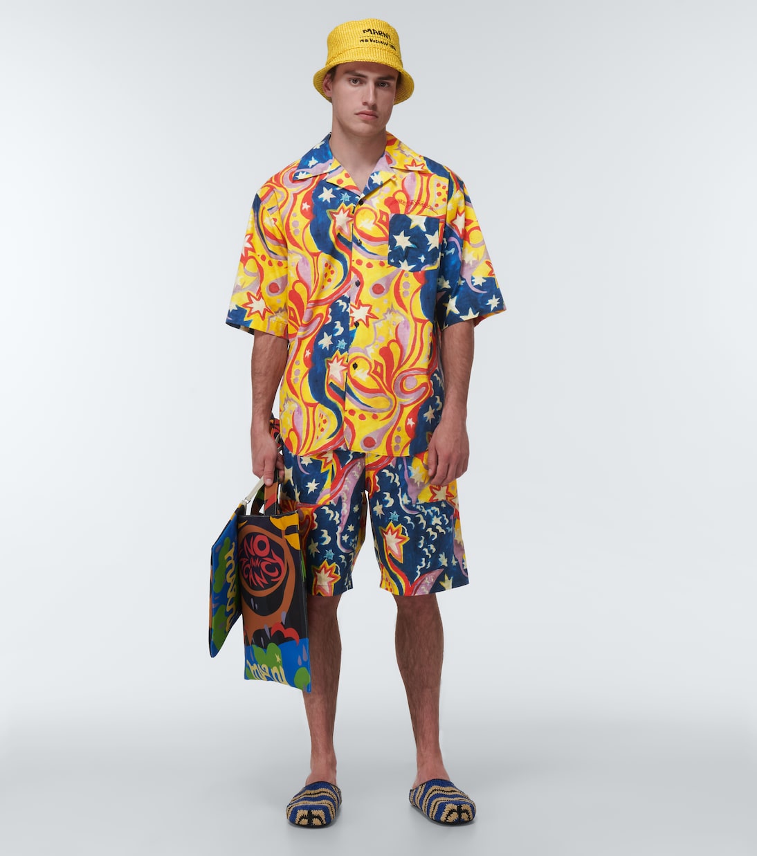 Marni - x No Vacancy Inn printed cotton shorts